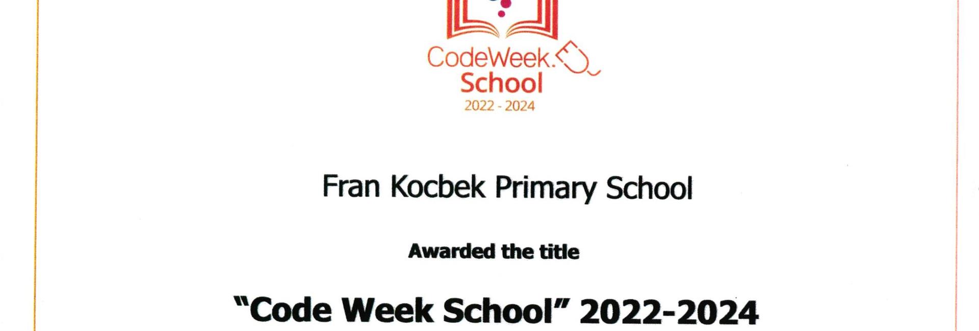 CODE WEEK SCHOOL 2022-2024