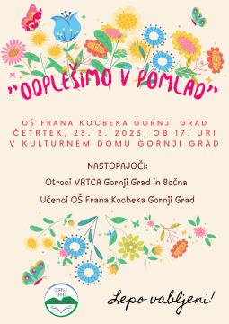 Povabilo na prireditev ODPLEŠIMO V POMLAD